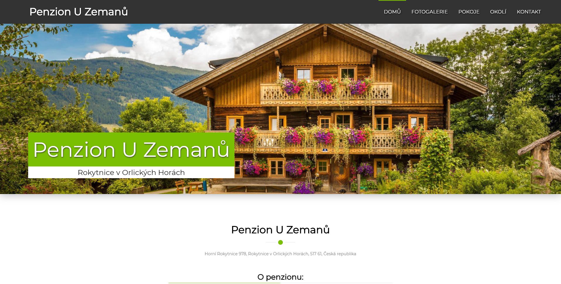 základní stránka - homepage