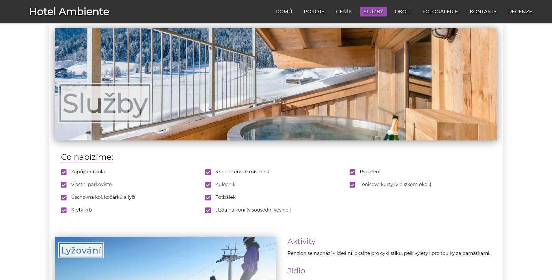 pro náročné stránka - služby